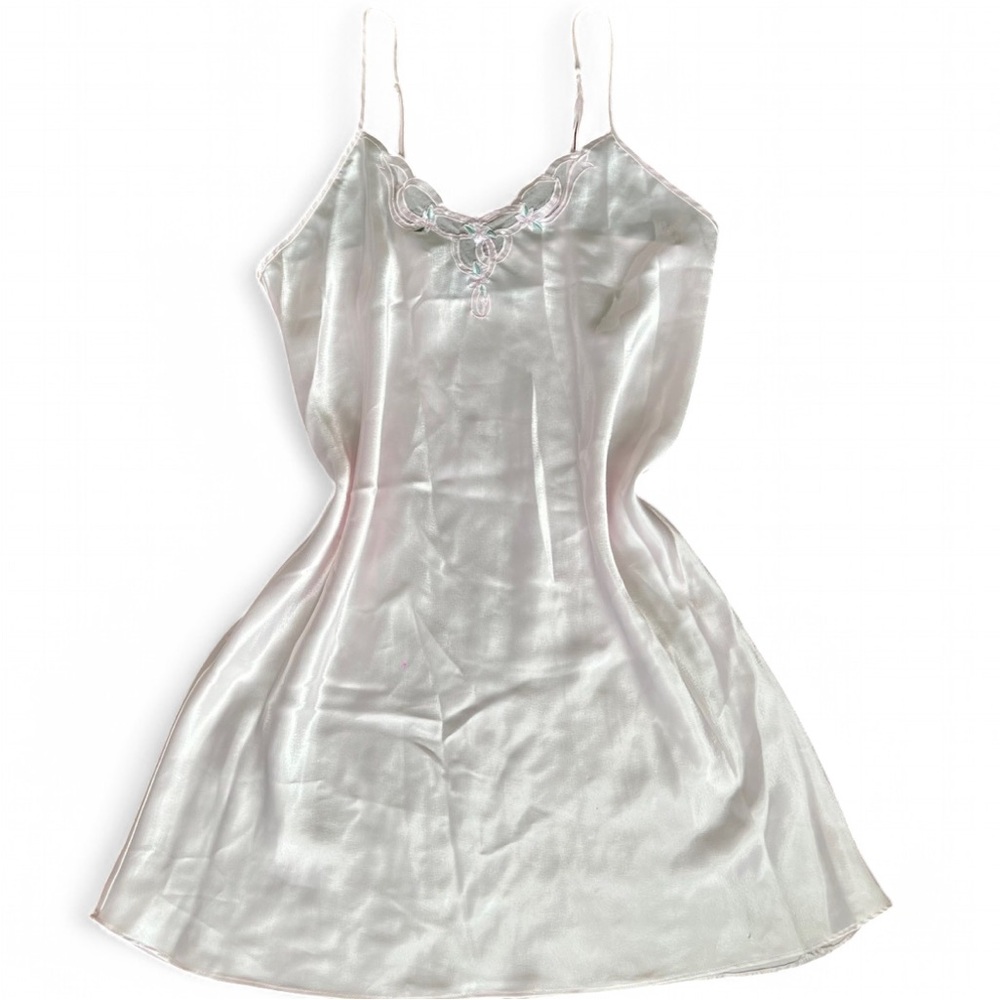 Vintage Baby Pink Satin Slip